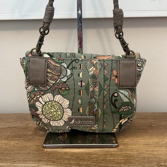✨Sold✨ Sakroots Signature Peace Print Fold Over Mini Bag in Spirit Desert - Picture 3 of 13